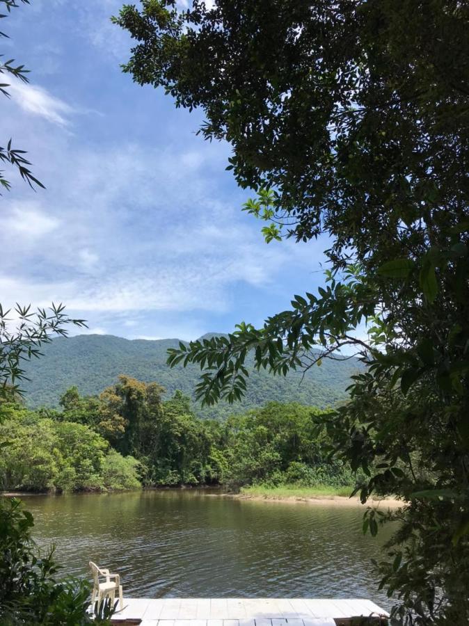 Villa Casa A Beira Do Rio Jaguareguava Na Mata Atlantica Em Bertioga Sp Exterior foto